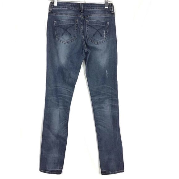 Topshop Moto Baxter Distressed Slim Straight Jean - Picture 3 of 6